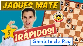 Los 5 JAQUES MATE más RÁPIDOS del Gambito de REY [upl. by Yrag]