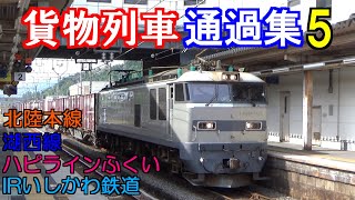 【鉄道】 貨物列車 通過集5 北陸本線・湖西線・ハピラインふくい・IRいしかわ鉄道 【列車】 [upl. by Novets]