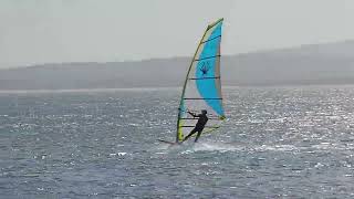 Progressing sailors attempt windsurfing carve gybe [upl. by Garland631]