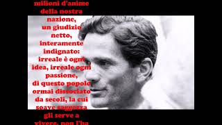 GLI ITALIANI di Pier Paolo Pasolini  Le videoletture di Gianni Caputo [upl. by Snej]