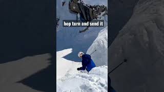 How to Ski Corbet’s Couloir at Jackson Hole  THE EASY WAY jacksonhole kingsandqueens corbets [upl. by Hodess]