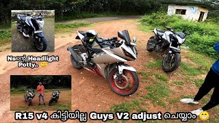 Yamaha R15 v2 💥V4 കിട്ടിയില്ല ഉള്ളതുകൊണ്ടു ഓണം പോലെ [upl. by Nylanej]