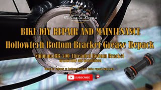 Hollowtech Bottom Bracket Repack  Shimano BB500 Threaded Bottom Bracket  Bike DIY Repair [upl. by Odnomyar50]