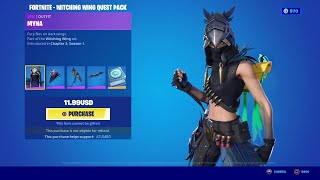 NEW WITCHING WING QUEST PACK Fortnite Item Shop January 25th 2022 MYNA SKIN [upl. by Longtin]