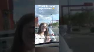 Crazy Karen road rage meltdown😂 karen roadrage insane funny crime police fyp tiktok memes [upl. by Anerda]