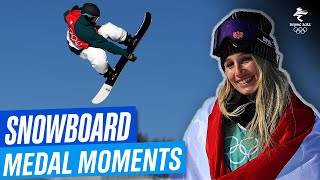 Olympic spirit moments in snowboarding ❤️  Beijing 2022 [upl. by Ellimac]