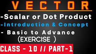 Optional math class 10  Vector Part 1  Scalar or dot product of two vector [upl. by Ariaes]