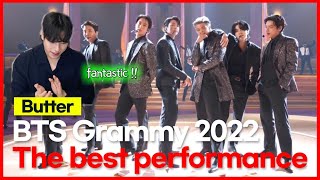 BTS 2022 Grammys Butter Performance 🔥🧈 Korean Reaction [upl. by Lavelle589]