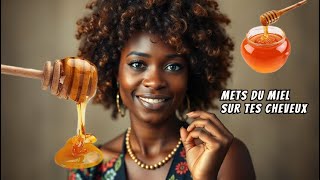 Commence à mettre du MIEL🍯 sur tes cheveux et tu sera témoin des ses avantages miel hairgrowth [upl. by Deelaw]