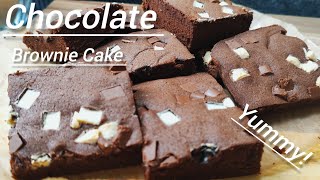 Fudge Brownie Cake  10 Minutes Recipe [upl. by Ilesara]