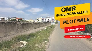 ID 1514  Residential Plot For sale Sholinganallur OMR2Side Road  Compounded cmda [upl. by Winifield]