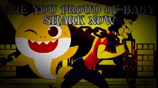 Are You Proud of Baby Shark Now Baby Shark  Are You Proud of Me Now Pinkfong x DAGames mashup [upl. by Enilhtak]