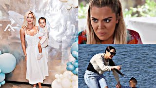 Khloe ANNOYED as Tristan Thompsons ex Marlee Nichols shows up at her sons birthday party [upl. by Stelle]