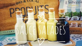 5 Sauces Salade Vinaigrette savoureuses et faciles pour vos salades dété [upl. by Ahtreb]