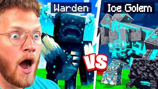 MINECRAFT WARDEN vs ALL GOLEMS [upl. by Itnavart574]