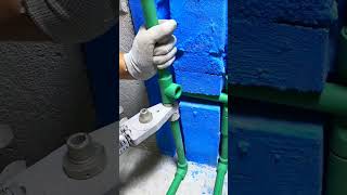 water pipe installation and welding skills😲pprpprweldingplumbingservicesplumbing [upl. by Arratal]