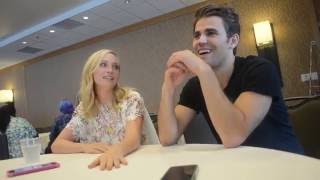 ComicCon 2016 Interview Paul Wesley and Candice King The Vampire Diaries [upl. by Crellen]