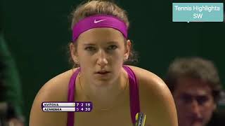 2011 WTA Finals Final  Petra Kvitova vs Victoria Azarenka [upl. by Nyliac]