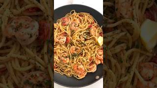 Quick and easy dinner with shrimp pasta cooking shorts shrimps [upl. by Lanos]