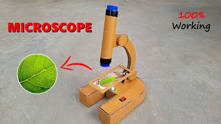 How to make Microscope with cardboard  Science project 2024 [upl. by Sorci930]