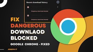 Fix  Dangerous Download Blocked in Google Chrome  Unblock Downloads [upl. by Acnaib]