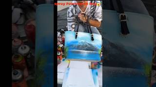 😱Hand Bag spray Painting 😱 shorts l trending trending shorts [upl. by Eicats]