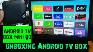 unboxing Android tv box mini Q3 ternyata seperti ini [upl. by Lindsy]