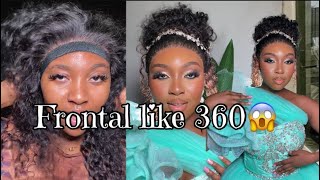 How to style frontal wig like 360 wig  bridal updo using curly hair [upl. by Elvie]