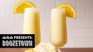 4 Mimosas You Cant Brunch Without  Boozetown  Delish  Ep 12 [upl. by Nodnerb]