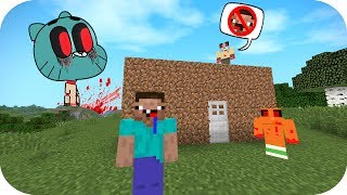 NOOB VS CREEPYPASTA CASA GUMBALLEXE MINECRAFT TROLL  ROLEPLAY [upl. by Gussi303]