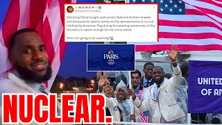 Olympic Boycott Goes NUCLEAR over Lebron James SHAMEFUL Flag Bearer FIASCO NBA [upl. by Vern]