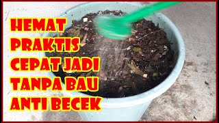 CARA MEMBUAT KOMPOS DARI DEDAUNAN AGAR TIDAK BECEK DENGAN EMBER BEKAS  How to Make Organic Compost [upl. by Manoff531]