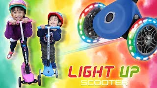 Light Up Scooter  Globber Primo Foldable Lights Scooter Globberscooter [upl. by Nido]