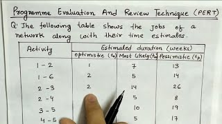 Lec38 Program Evaluation And Review Technique In Hindi  PERT in Operation Research [upl. by Aronle]