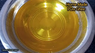 Home Made Pure Ghee  Pure Ghee Banane Ka Tarika  Malai se Ghee nikalne ki Recipe [upl. by Nanam]