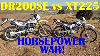 Suzuki DR200SE vs Yamaha XT225 Test and Comparison [upl. by Niela570]