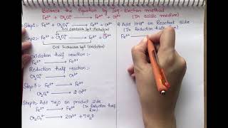 Balance the equation by ion electron method in acidic medium [upl. by Dabney]