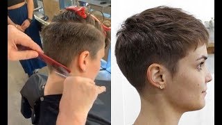 Very Short haircuts for women step by step amp Short Hairstyles [upl. by Rhodia]