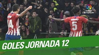 Todos los goles de la Jornada 12 de LaLiga Santander 20182019 [upl. by Qifahs]