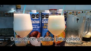 Como preparar una rica piñada y piña colada [upl. by Buderus258]