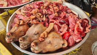 Gridled Dog Head and Dog Meat FOR REAL Foodies Only [upl. by Salvador948]