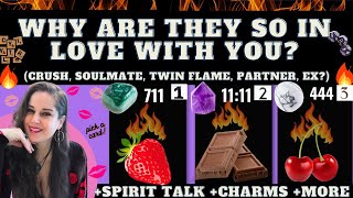 WHY ARE THEY SO IN LOVE WITH YOU ❤️ TAROT PICK A CARD Spirit Talk Astro Dice  more Details [upl. by Latyrc]