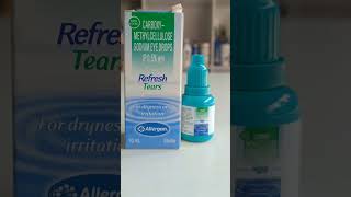 Carboxymethylcellulose Sodium eye drops  Refresh tear eye drop shorts [upl. by Irtimid]