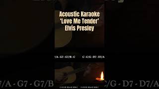 Elvis Presley Love Me Tender Acoustic Guitar Karaoke Songs With Lyrics [upl. by Gnahk821]