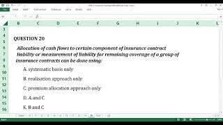 IFRS 17 Insurance Contracts Questions and Answers Set 2 [upl. by Teriann666]