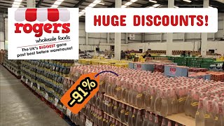 Rogers Wholesale Foods  full tour of Stockport shop  foodhaul bargains discounts [upl. by Nnylkcaj]