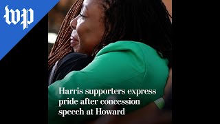 Harris supporters express pride after concession speech [upl. by Sherlocke]