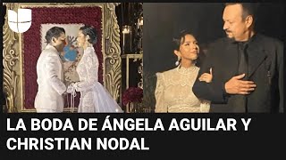 Las primeras imágenes de la boda de Ángela Aguilar y Christian Nodal en México [upl. by Phyllis443]