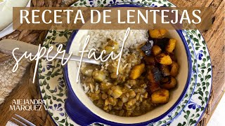 RECETA DE LENTEJAS  receta colombiana fácil y deliciosa [upl. by Anhoj]