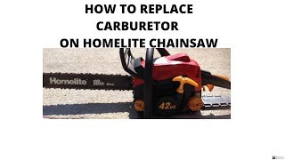 Homelite chainsaw carburetor replacement [upl. by Orfurd]